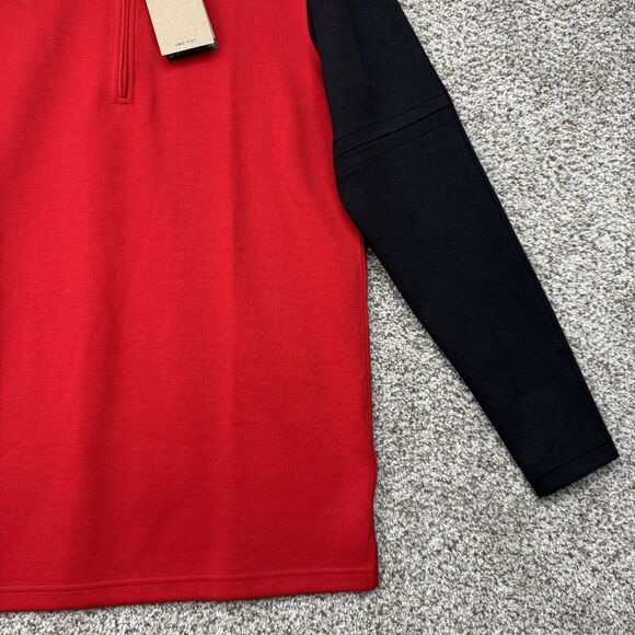 Nike Sweater Men's Small Red Black Quarter Zip Pullover FJ9549-060 Football New - Picture 4 of 14